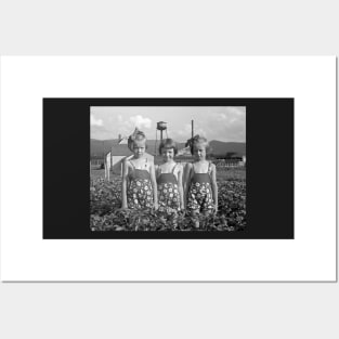 Farm Girls, 1939. Vintage Photo Posters and Art